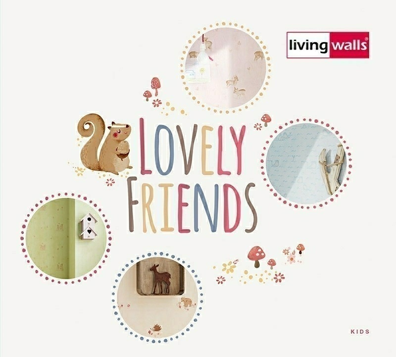 Tapety na zeď do dětského pokoje Lovely Friends