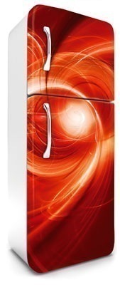 fototapetă autoadezivă pentru frigider abstract - execuție roșie